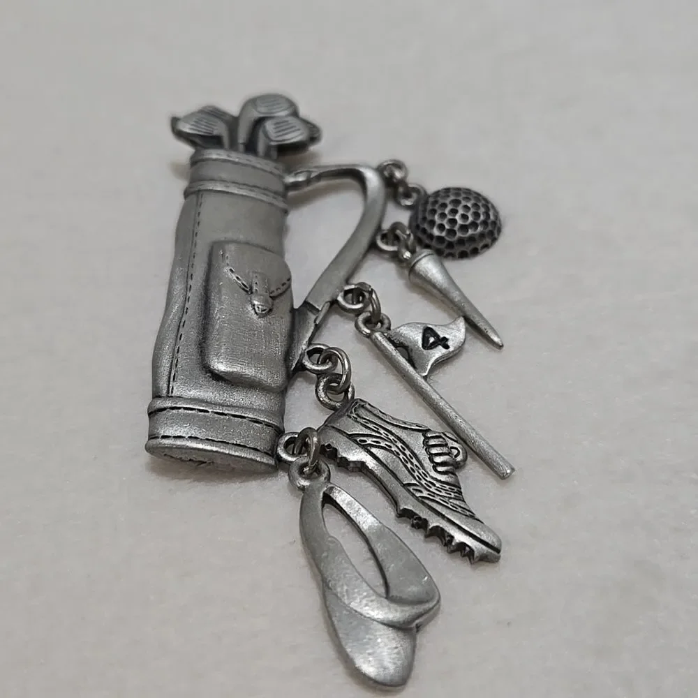 Vintage Golf Bag Brooch